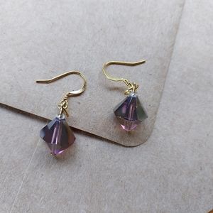 3 for 20 Handmade Purple Holographic Earrings